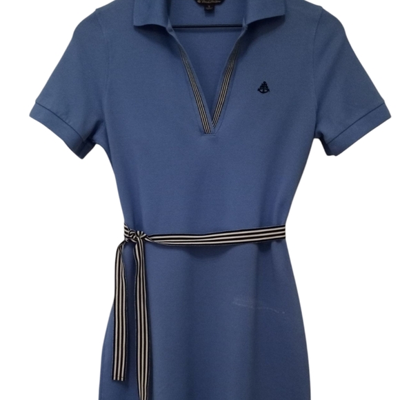 Brooks Brothers Steel Blue Polo Collar Mini Dress - Picture 7 of 7